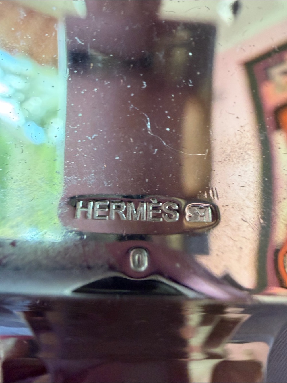 Hermes La Maison Black Enamel and Palladium 'H' Cuff Bracelet - Picture 12 of 14